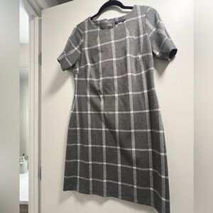 Tommy Hilfiger Gray Checkered Mini Dress
